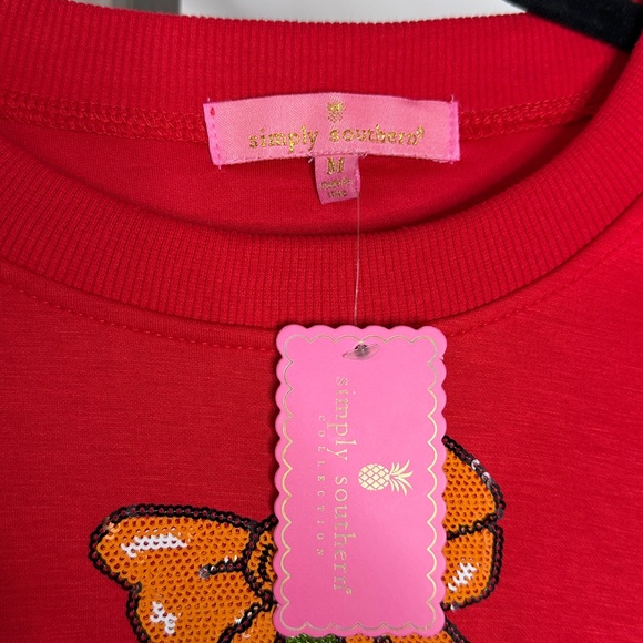 Simply Southern Sequin Holiday Crew Neck Sweater NWT - Picture 5 of 7